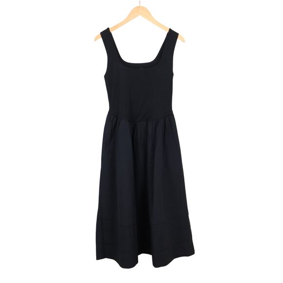 J.Crew Drop Waist Mixy Midi Dress Black Size Small Petite NWT - Picture 2 of 8